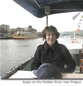 Angie on the Moldau River